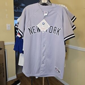 NWT Majestic Genuine Merch Gray New York Yankees Baseball Jersey